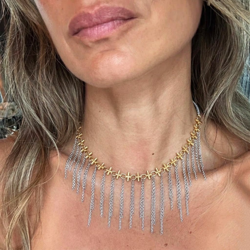 Lola Fringe Necklace - LAURA CANTU JEWELRY