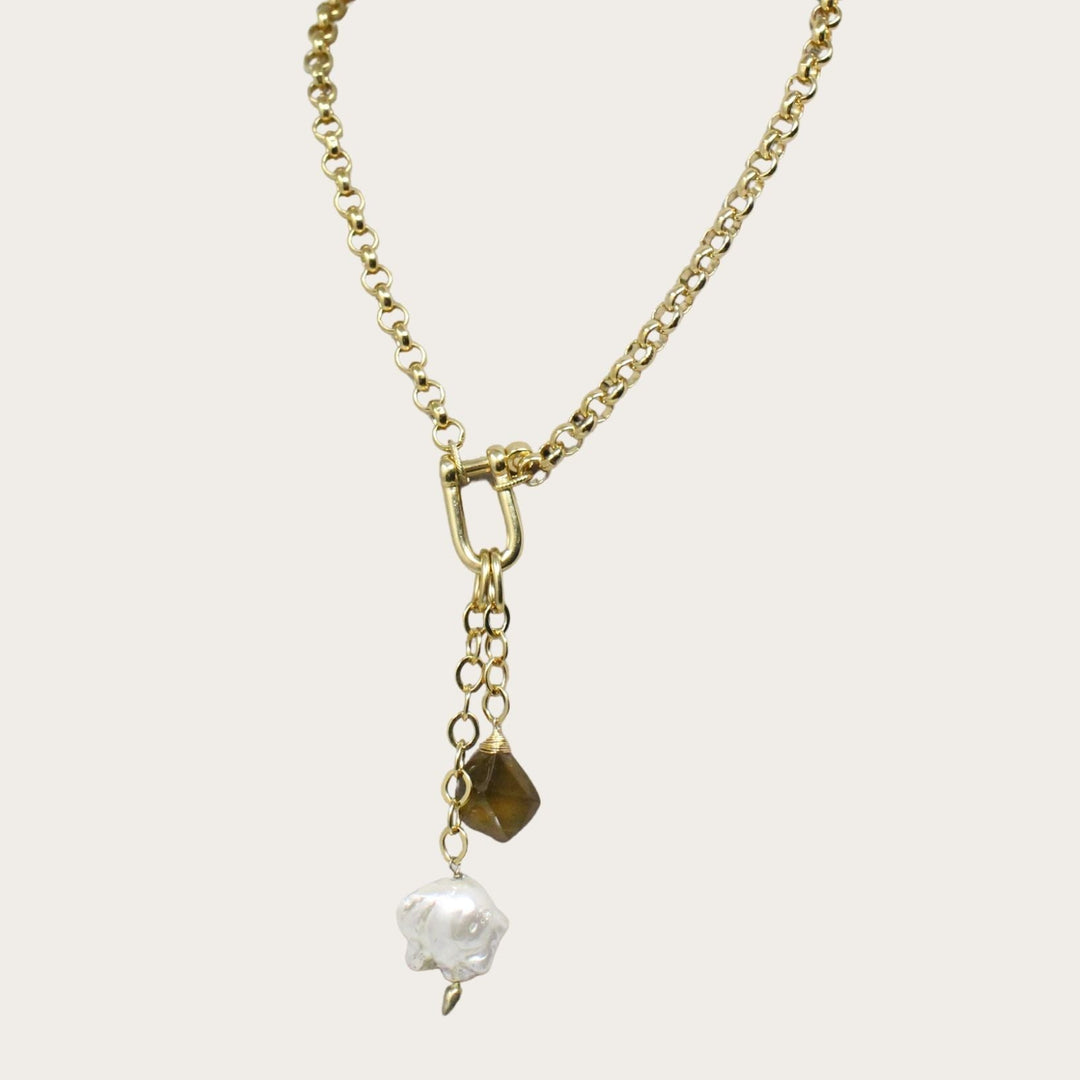 Lumna Lock Necklace II - LAURA CANTU JEWELRY