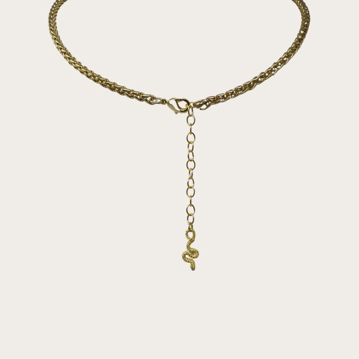 Lumna Rhinestone Lock Neckace VII - LAURA CANTU JEWELRY
