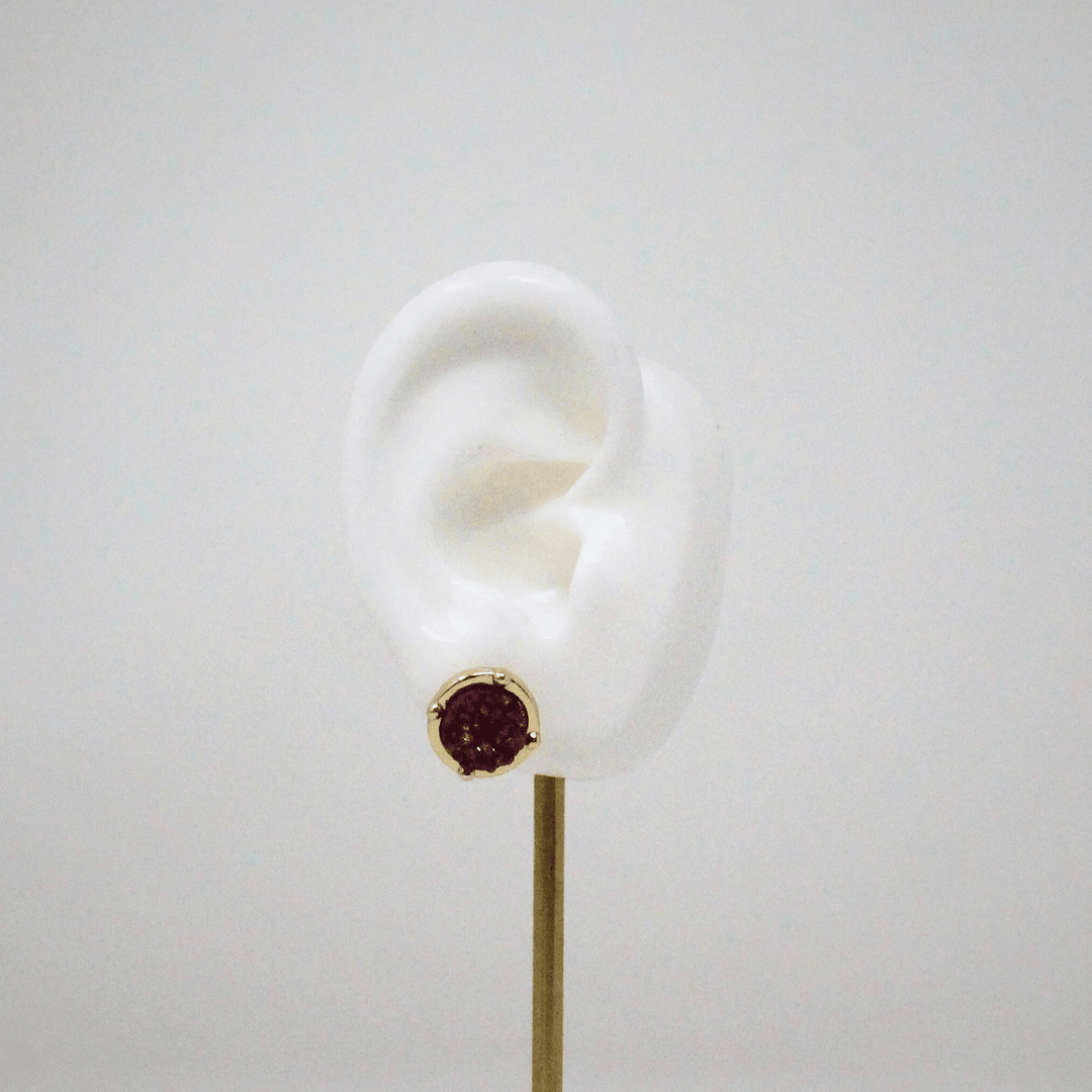 Luna Stud Gold Small - LAURA CANTU JEWELRY