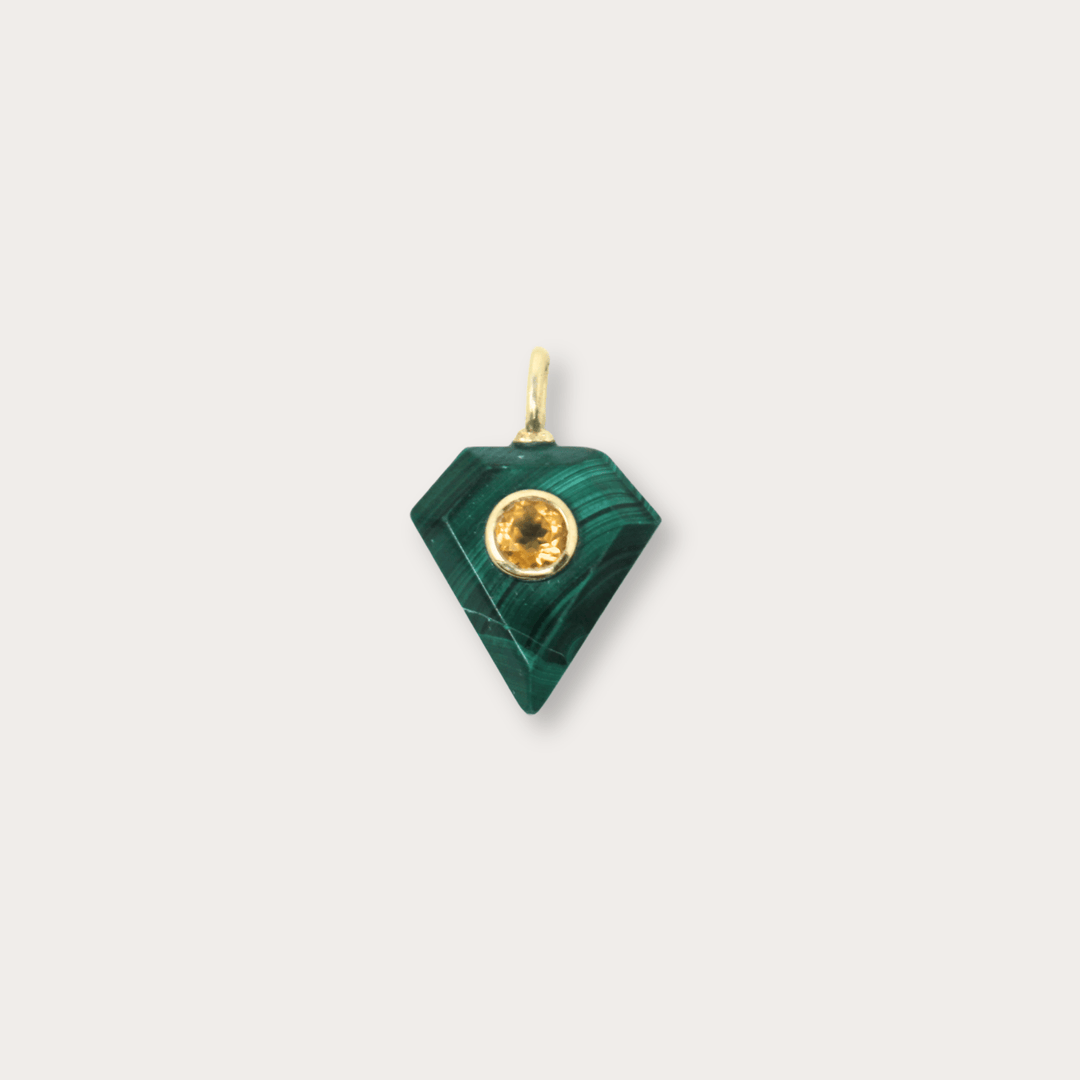 Malachite Triangular Small - LAURA CANTU JEWELRY