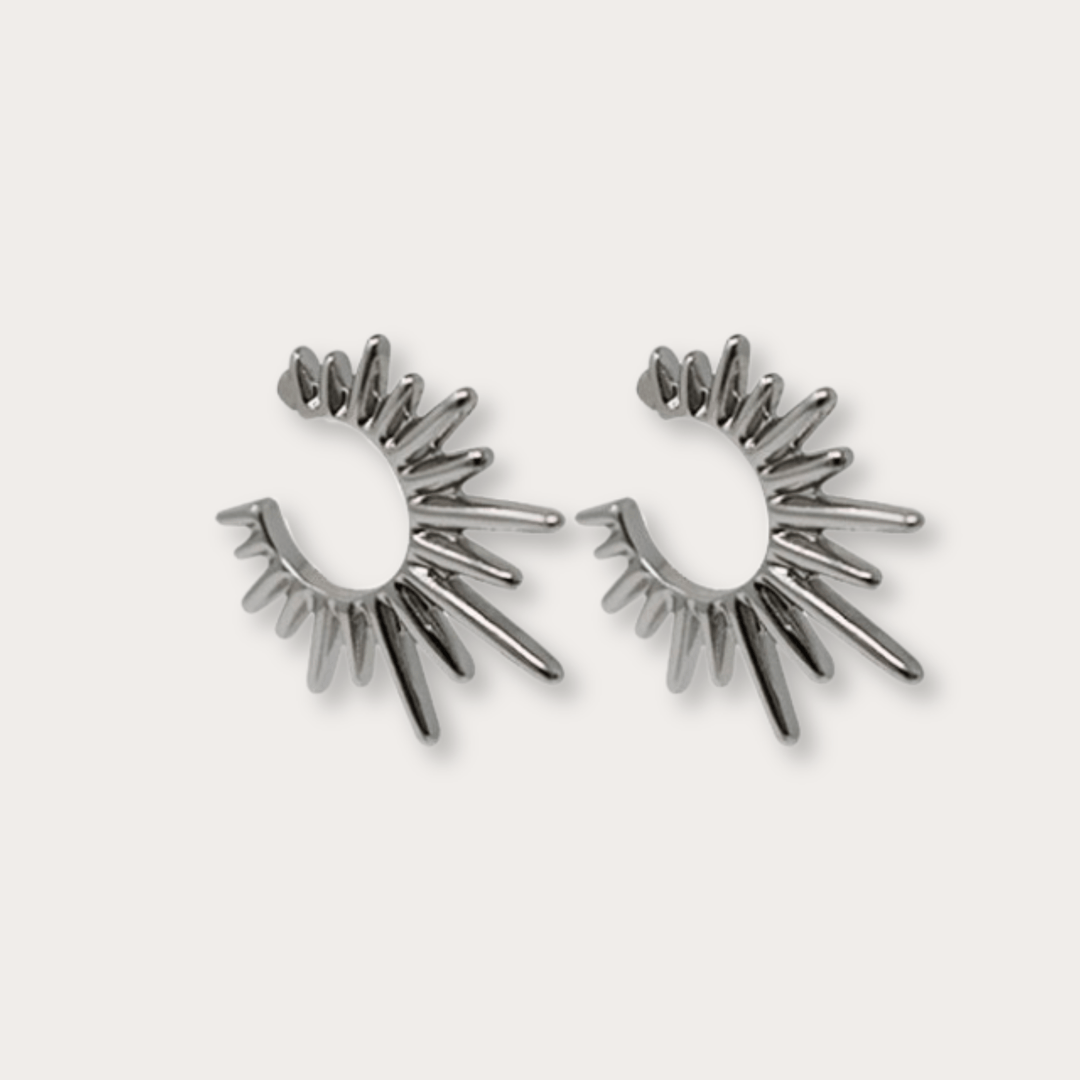 Maria Spiked Earrings Large - LAURA CANTU JEWELRY