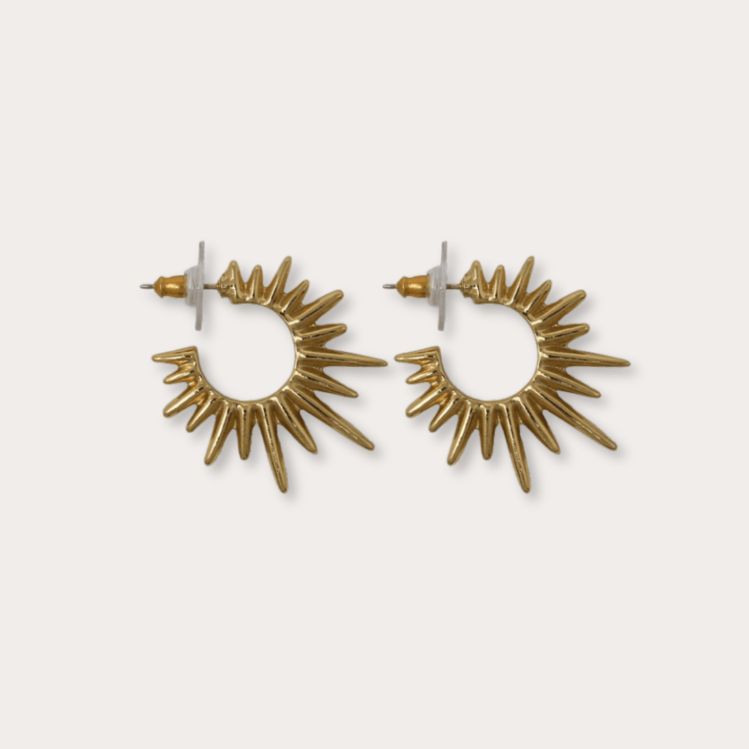 Maria Spiked Earrings Large - LAURA CANTU JEWELRY