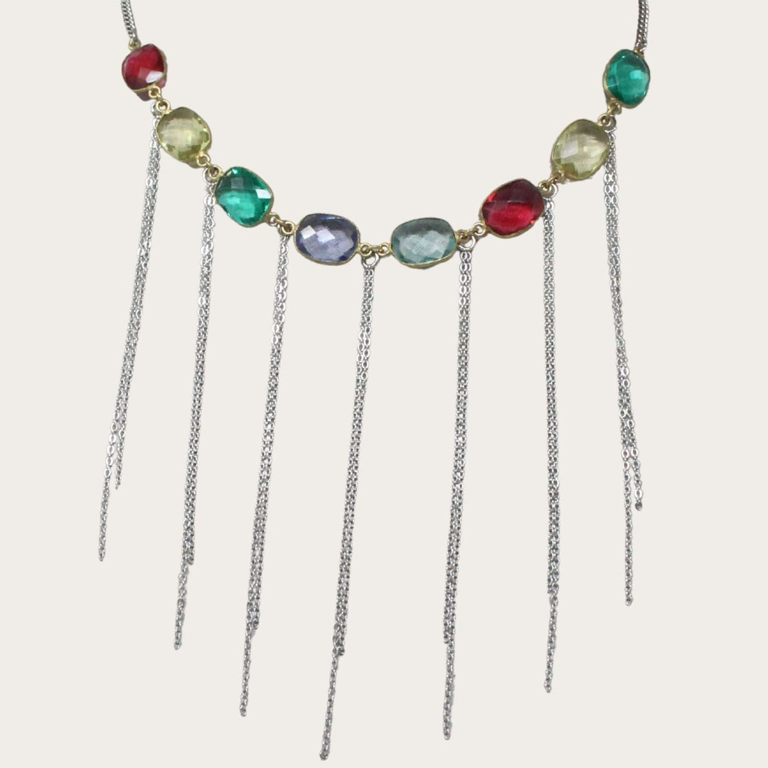 Multicolor Fringe Necklace - LAURA CANTU JEWELRY