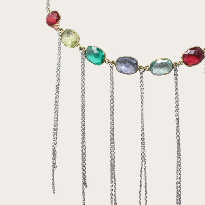 Multicolor Fringe Necklace - LAURA CANTU JEWELRY