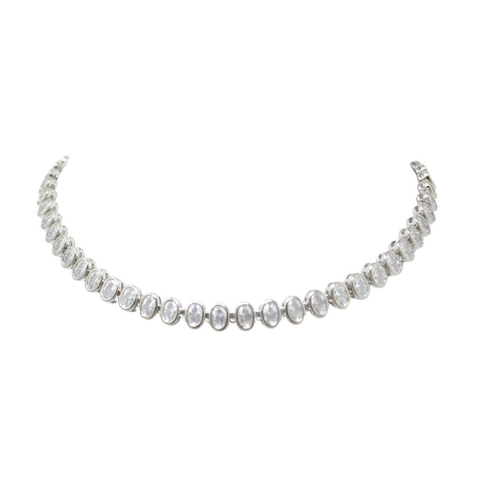 Oval Rhinestone II Choker - LAURA CANTU JEWELRY
