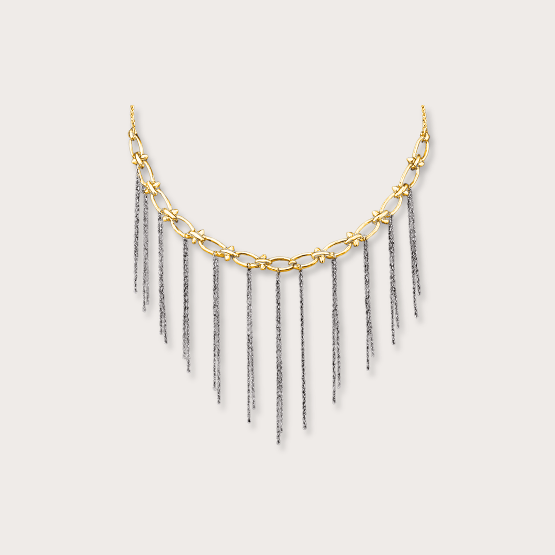 Patricia Fringe & Spike Necklace - LAURA CANTU JEWELRY