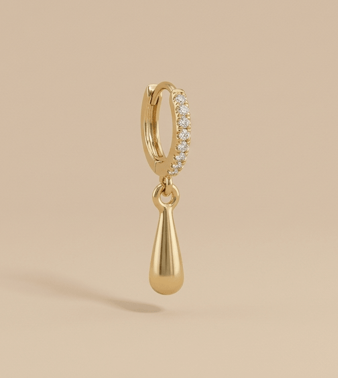 Piercing Mini Drop Gold - LAURA CANTU JEWELRY
