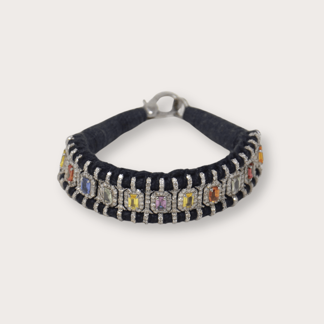 Pulsera Macramé Multi - Zafiro - LAURA CANTU JEWELRY