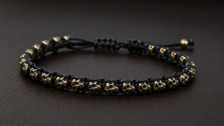 Pulsera tejida calaca Sos - LAURA CANTU JEWELRY