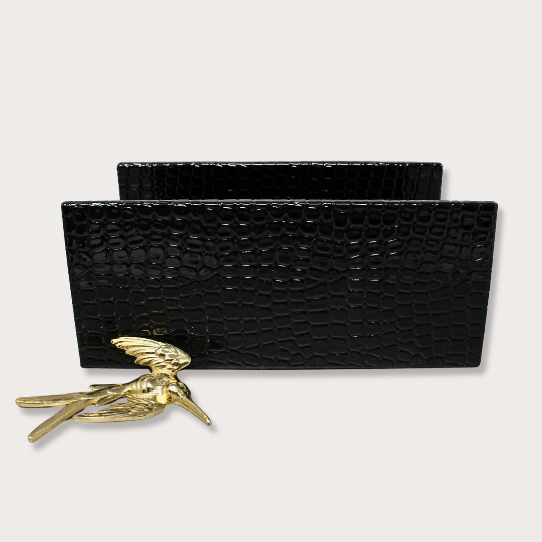Rectangular Leather / Hummingbird Napkin Holder (20 Napkins) - LAURA CANTU JEWELRY