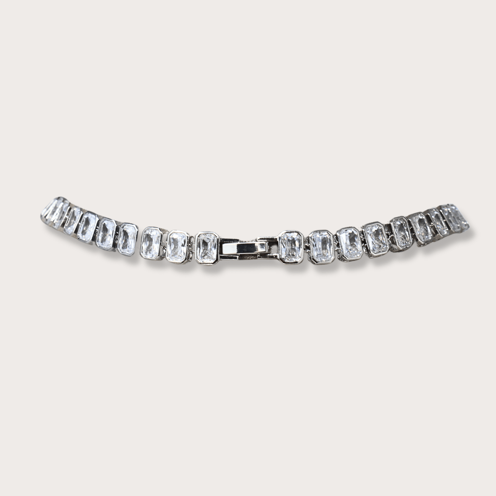 Rectangular Rhinestone Choker - LAURA CANTU JEWELRY