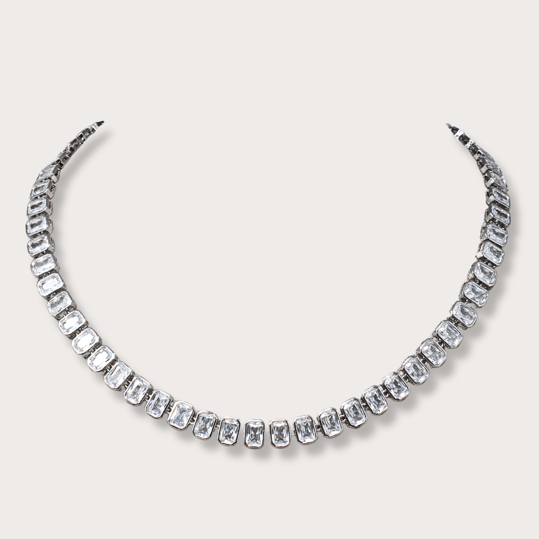 Rectangular Rhinestone Choker - LAURA CANTU JEWELRY