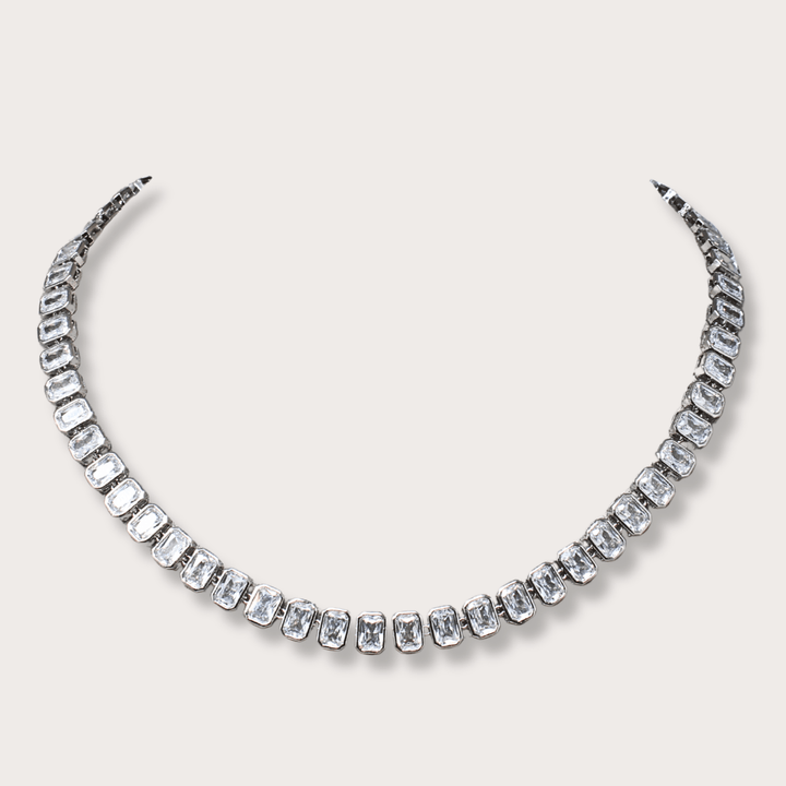 Rectangular Rhinestone Choker - LAURA CANTU JEWELRY