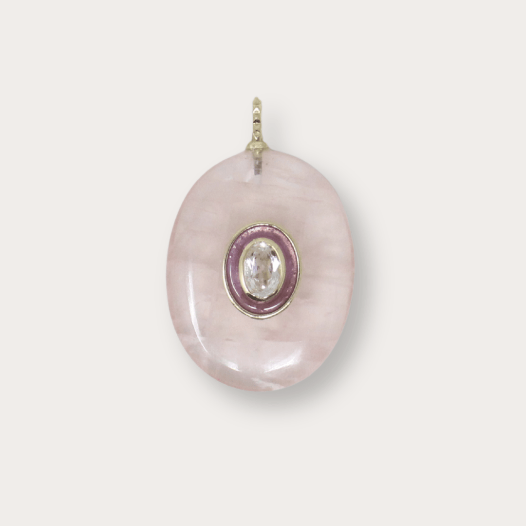 Rose Quartz Large - LAURA CANTU JEWELRY