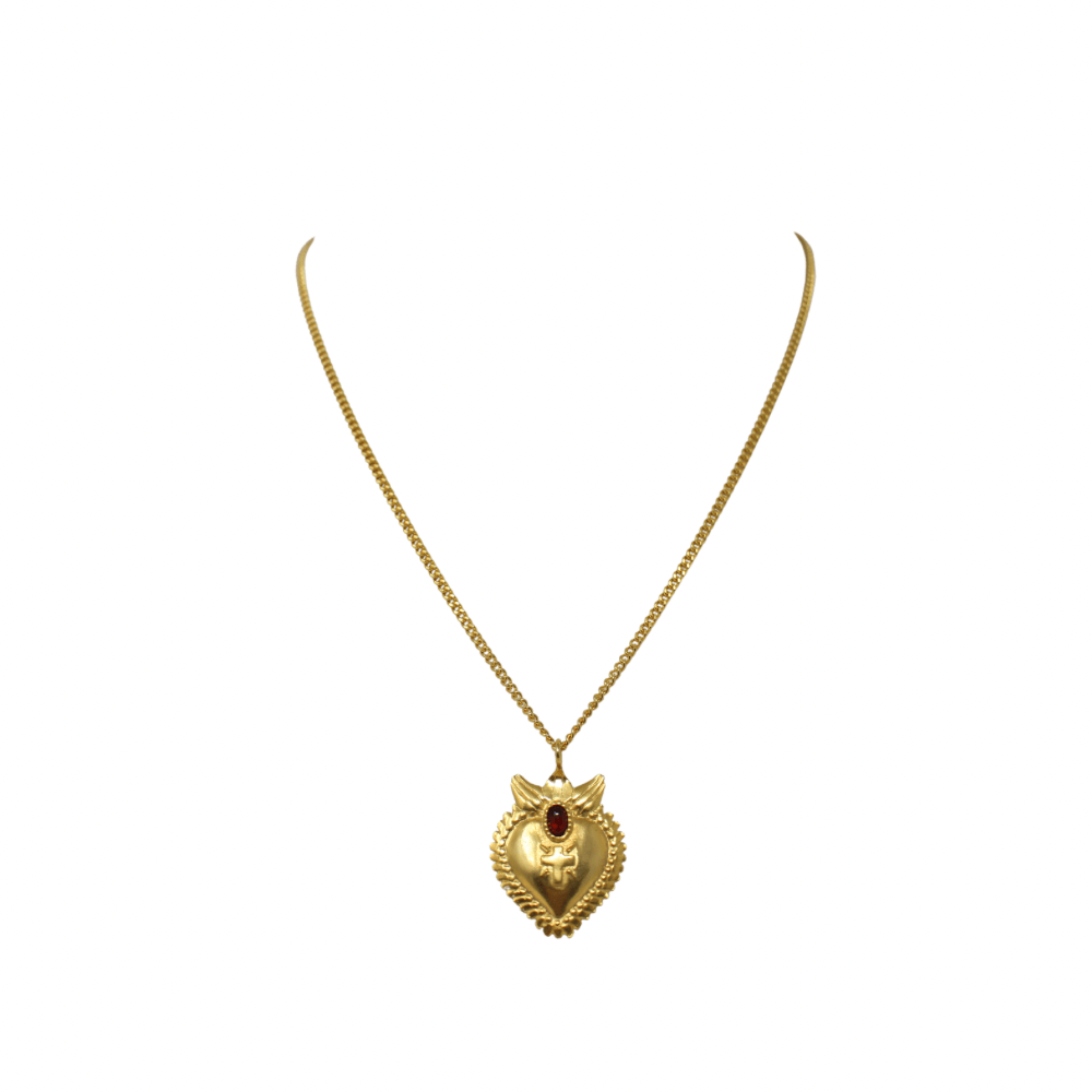 Sacred Heart Necklace - LAURA CANTU JEWELRY