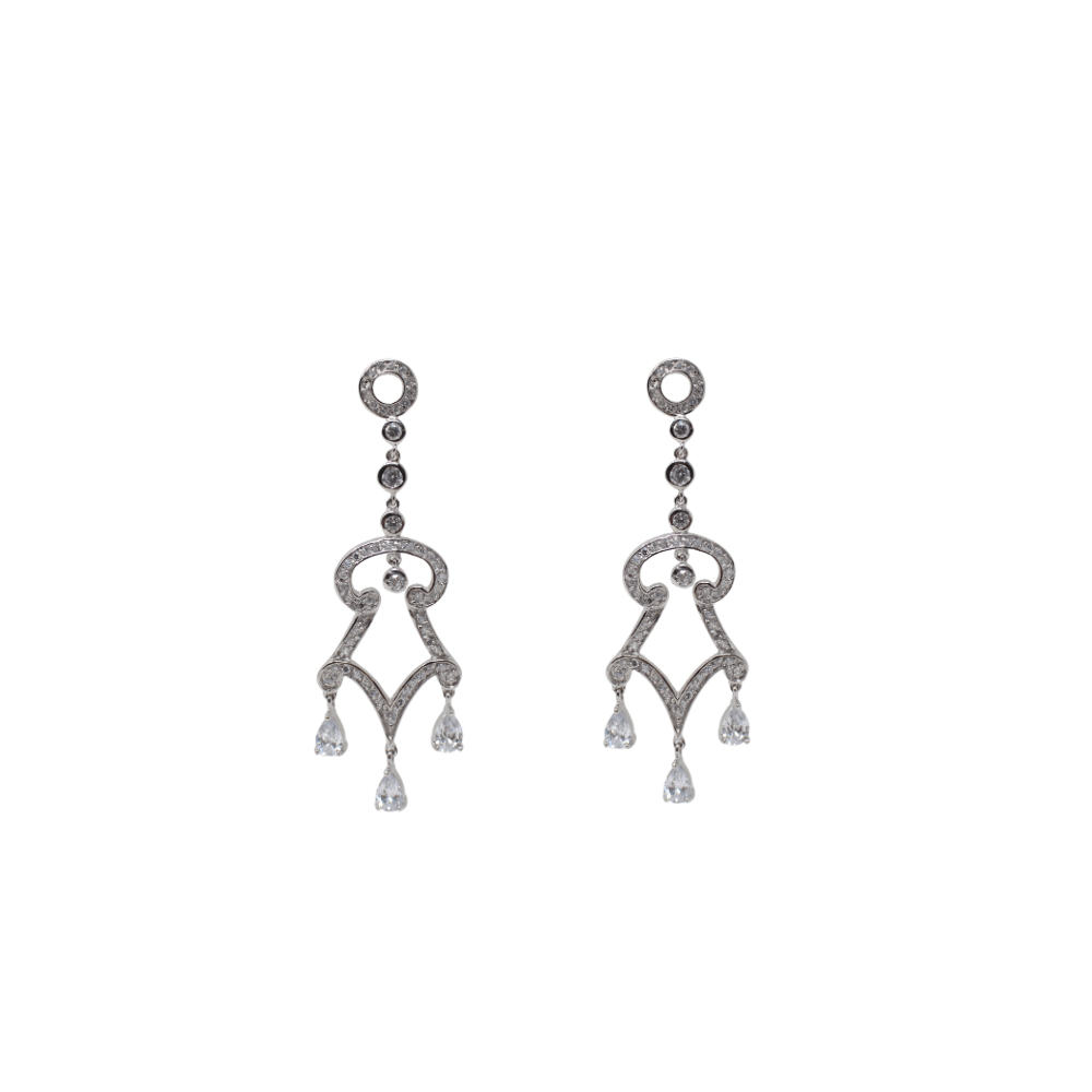 Silver 3 drop earrings - LAURA CANTU JEWELRY