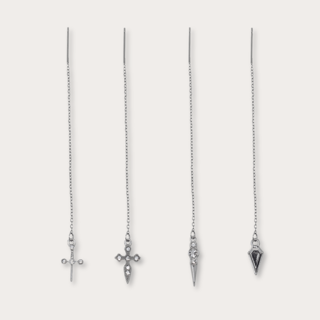 Silver Ear Threads - LAURA CANTU JEWELRY