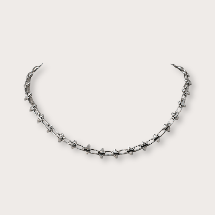 Silver Spike Necklace - LAURA CANTU JEWELRY