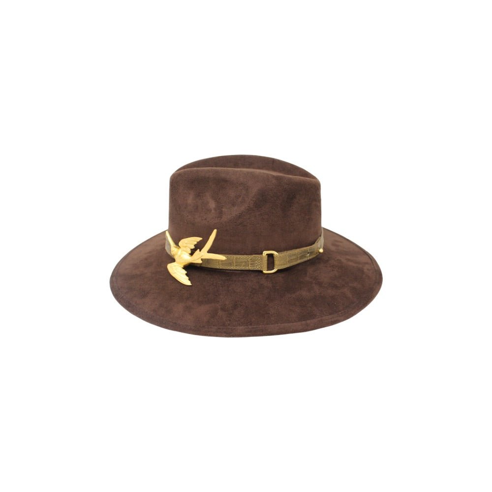 Suede Colibri Hat - LAURA CANTU JEWELRY