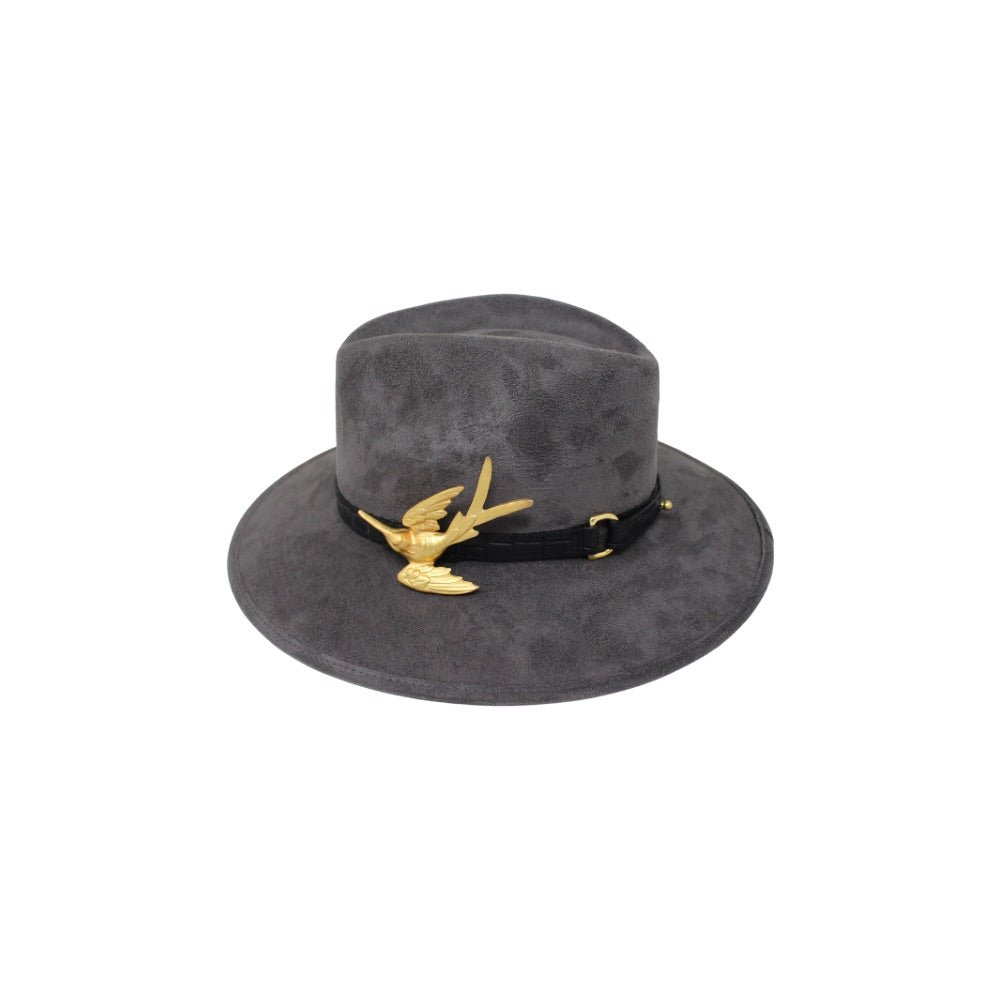 Suede Colibri Hat - LAURA CANTU JEWELRY