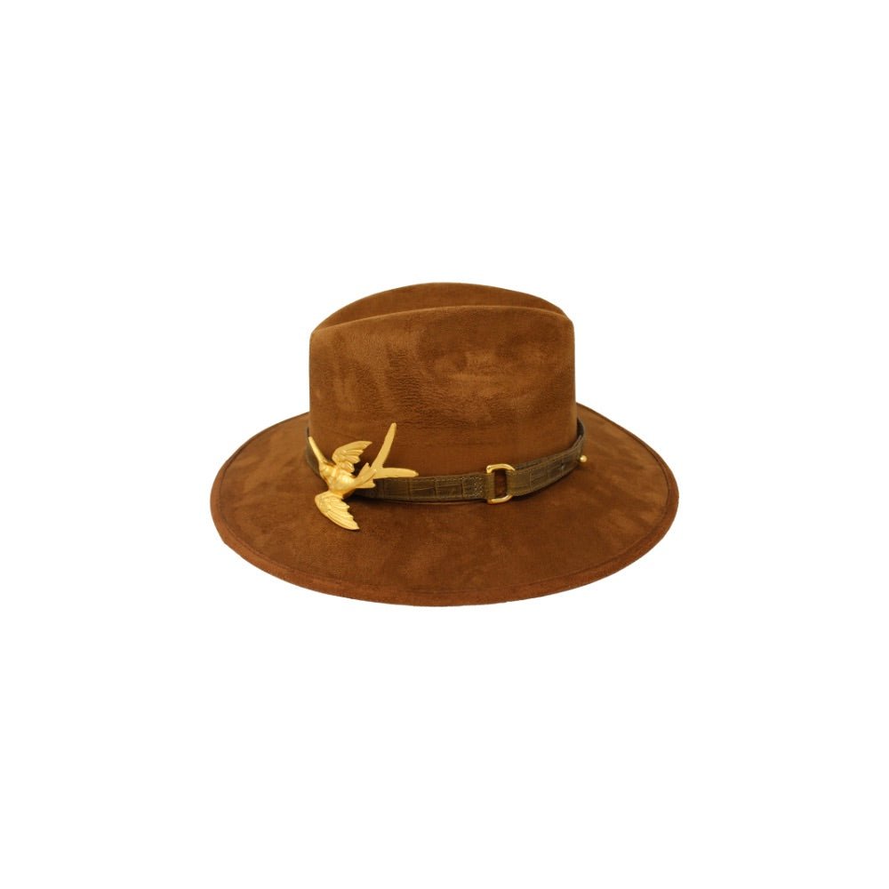 Suede Colibri Hat - LAURA CANTU JEWELRY