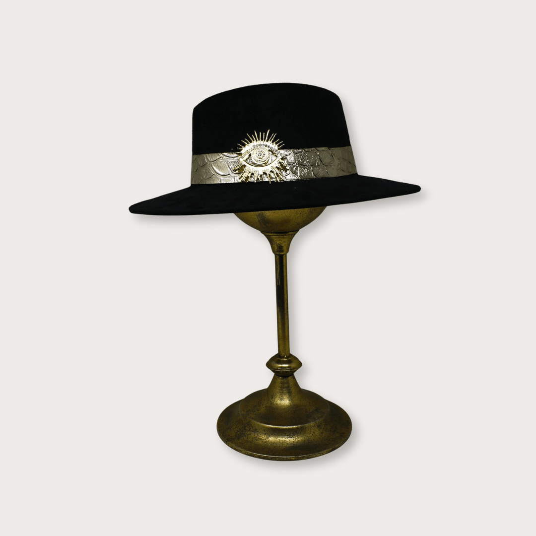 Suede Hat Ojo - LAURA CANTU JEWELRY