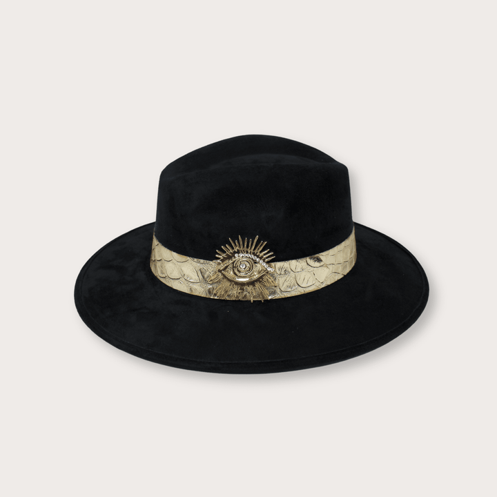 Suede Hat Ojo - LAURA CANTU JEWELRY