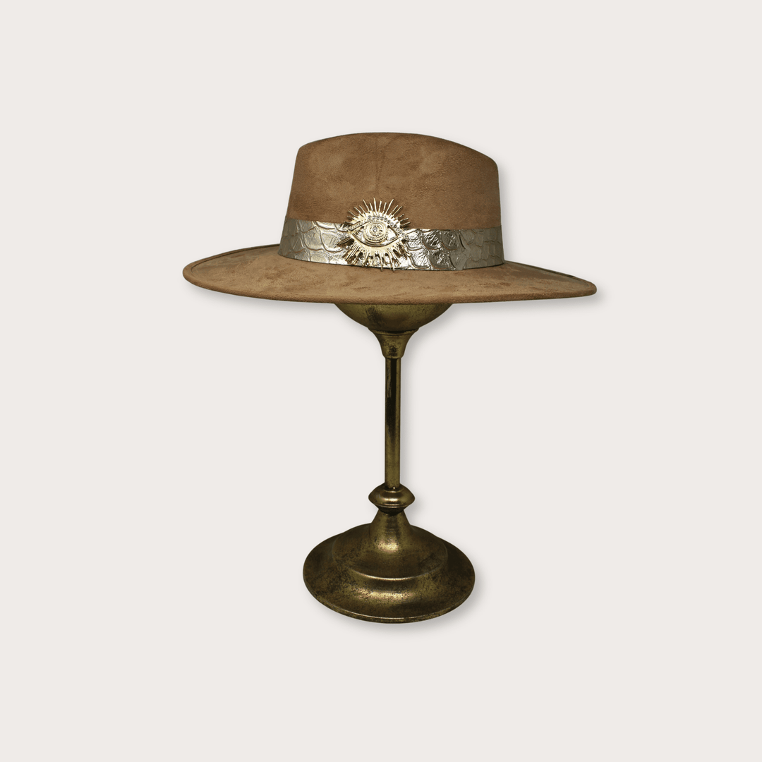 Suede Hat Ojo - LAURA CANTU JEWELRY