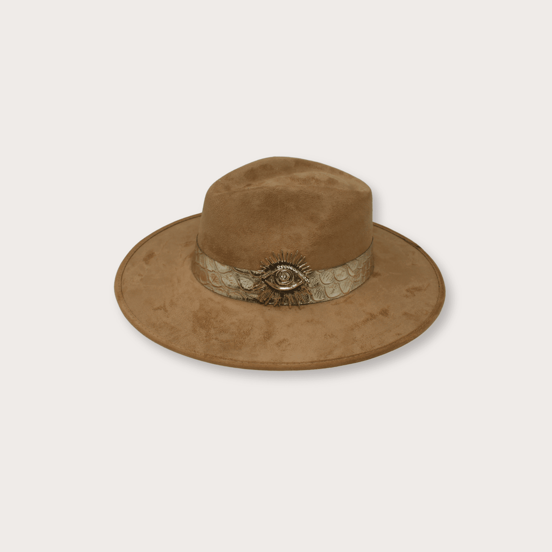 Suede Hat Ojo - LAURA CANTU JEWELRY