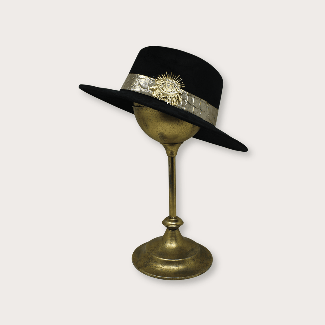 Suede Hat Ojo - LAURA CANTU JEWELRY