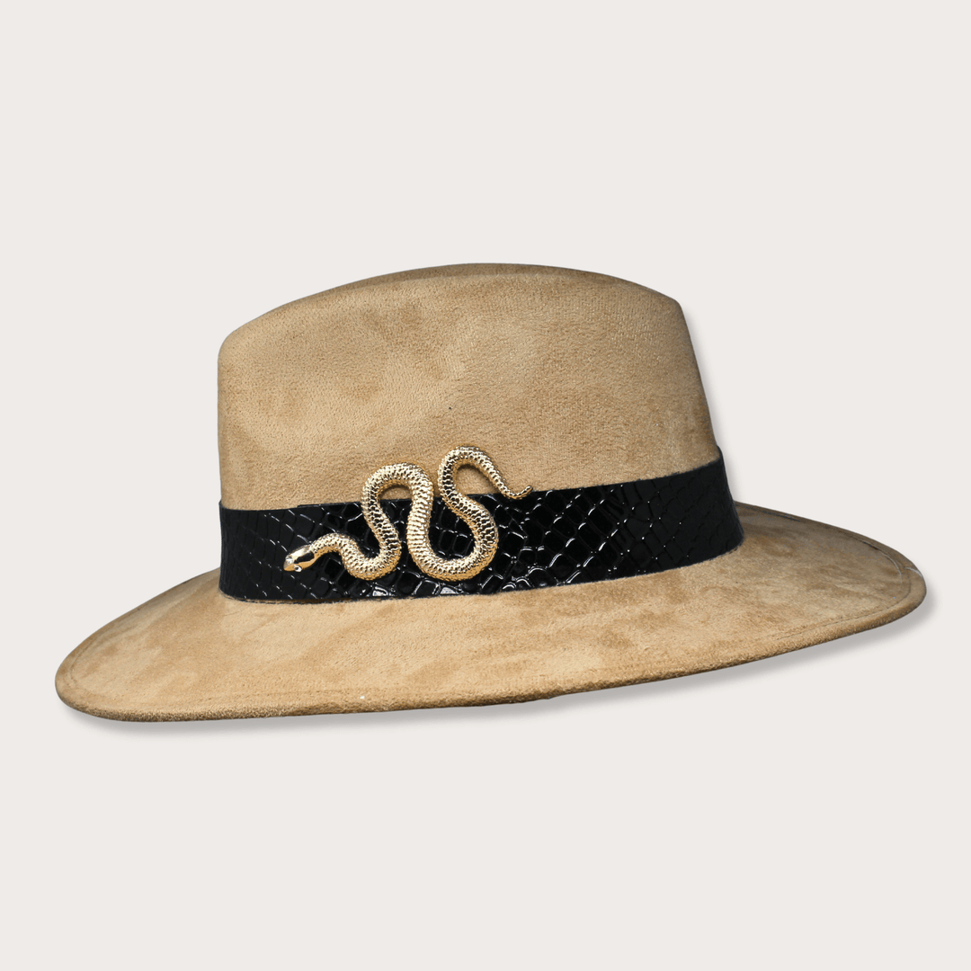 Suede Hat Vibora Dorada - LAURA CANTU JEWELRY
