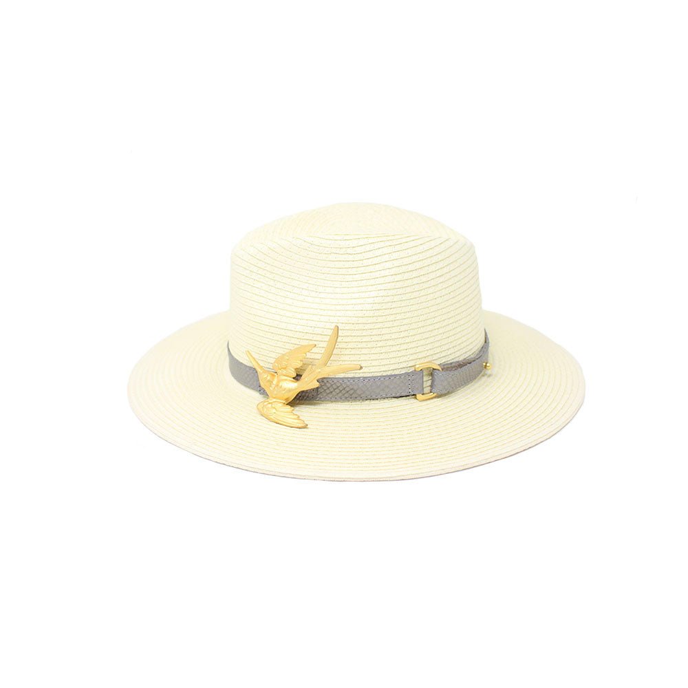 Summer Hat with Hummingbird Buckle - LAURA CANTU JEWELRY