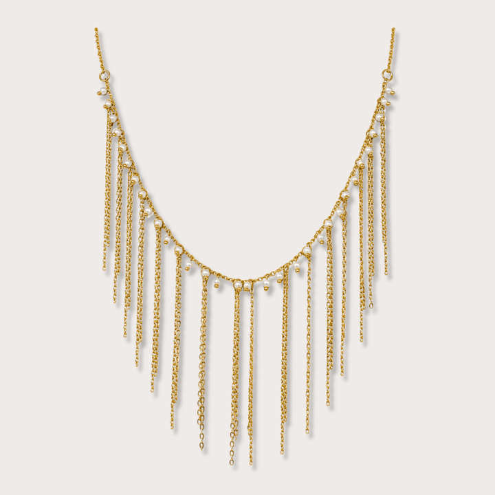 Sydney Perlas con Cadenas Gold - LAURA CANTU JEWELRY