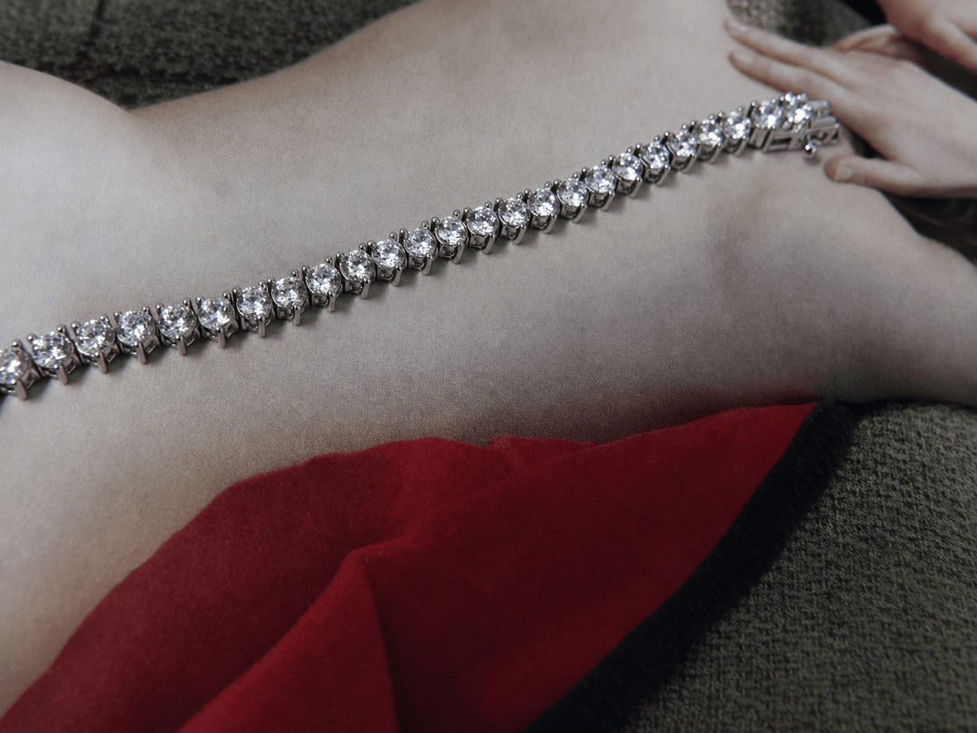 Tennis Bracelet 3 prong Silver - LAURA CANTU JEWELRY