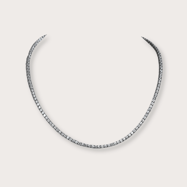 Tennis Necklace Plata .925 4 prong - LAURA CANTU JEWELRY