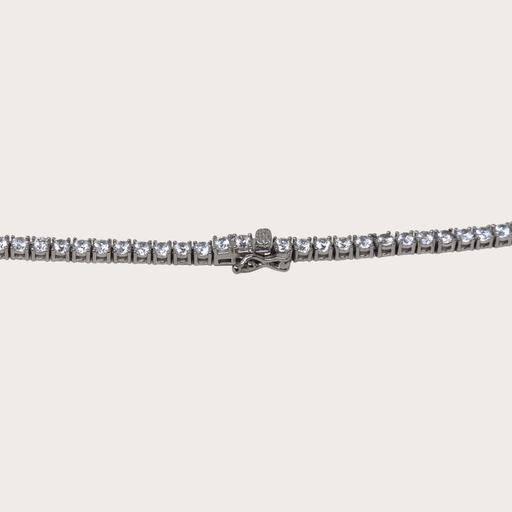 Tennis Necklace Plata .925 4 prong - LAURA CANTU JEWELRY