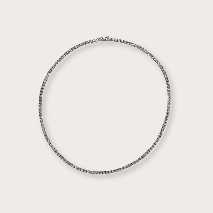 Tennis Necklace Plata .925 4 prong - LAURA CANTU JEWELRY
