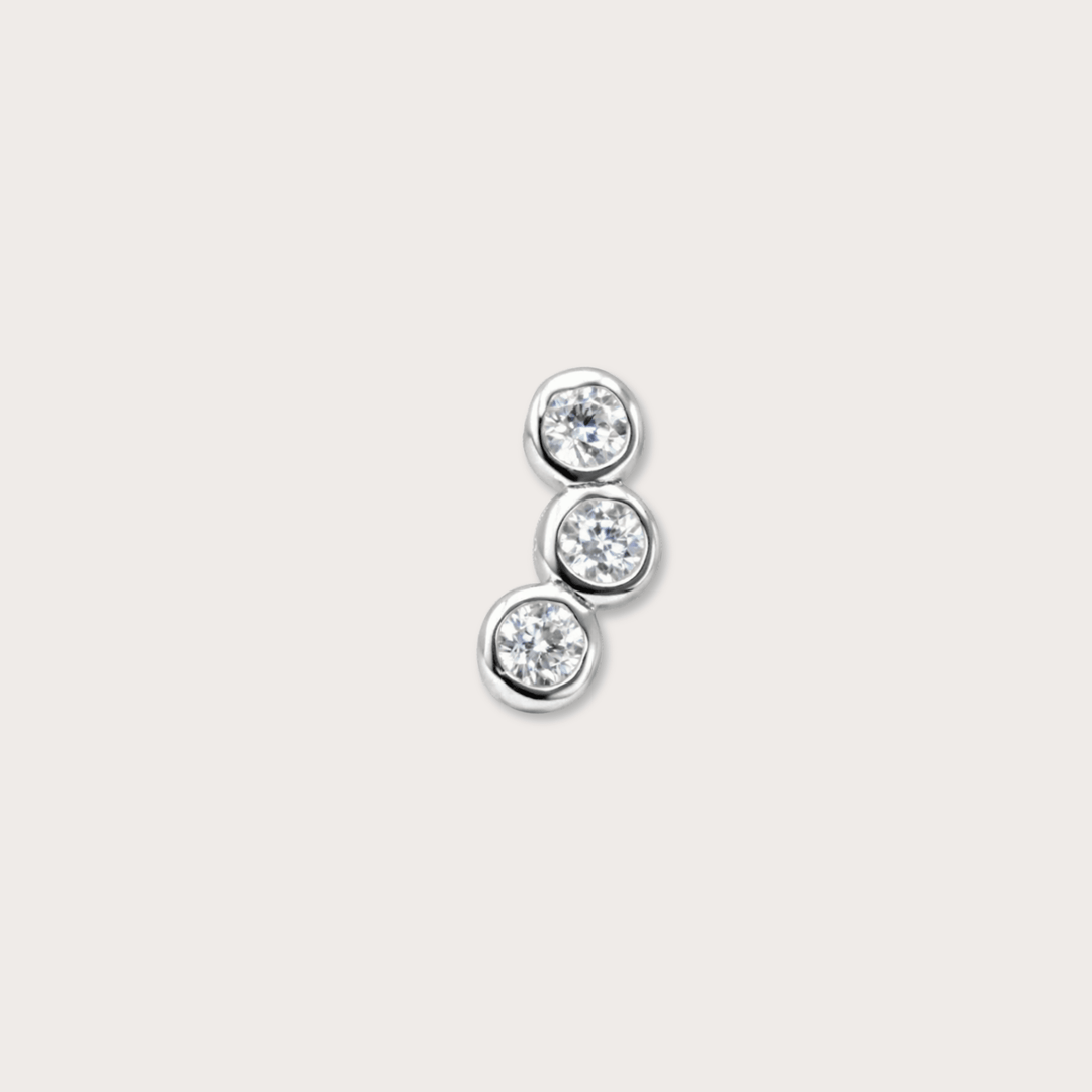 Three Rhinestone Piercing - LAURA CANTU JEWELRY