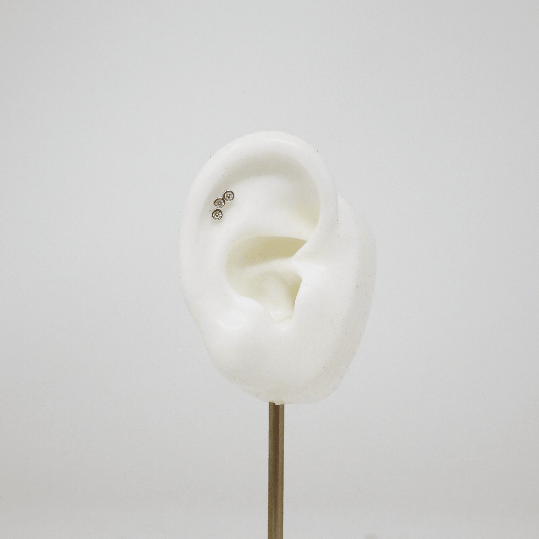 Three Rhinestone Piercing - LAURA CANTU JEWELRY
