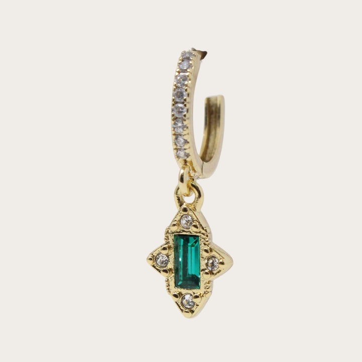 Vintage Rectangular Gem Piercing - LAURA CANTU JEWELRY