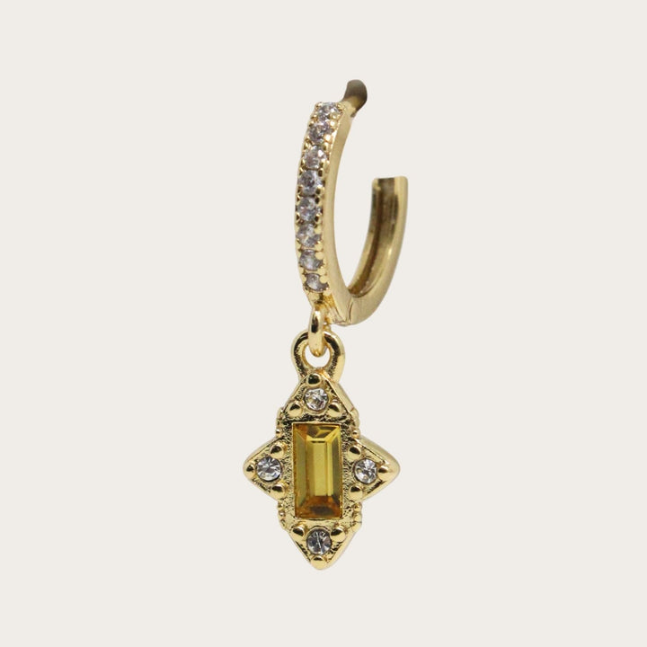 Vintage Rectangular Gem Piercing - LAURA CANTU JEWELRY