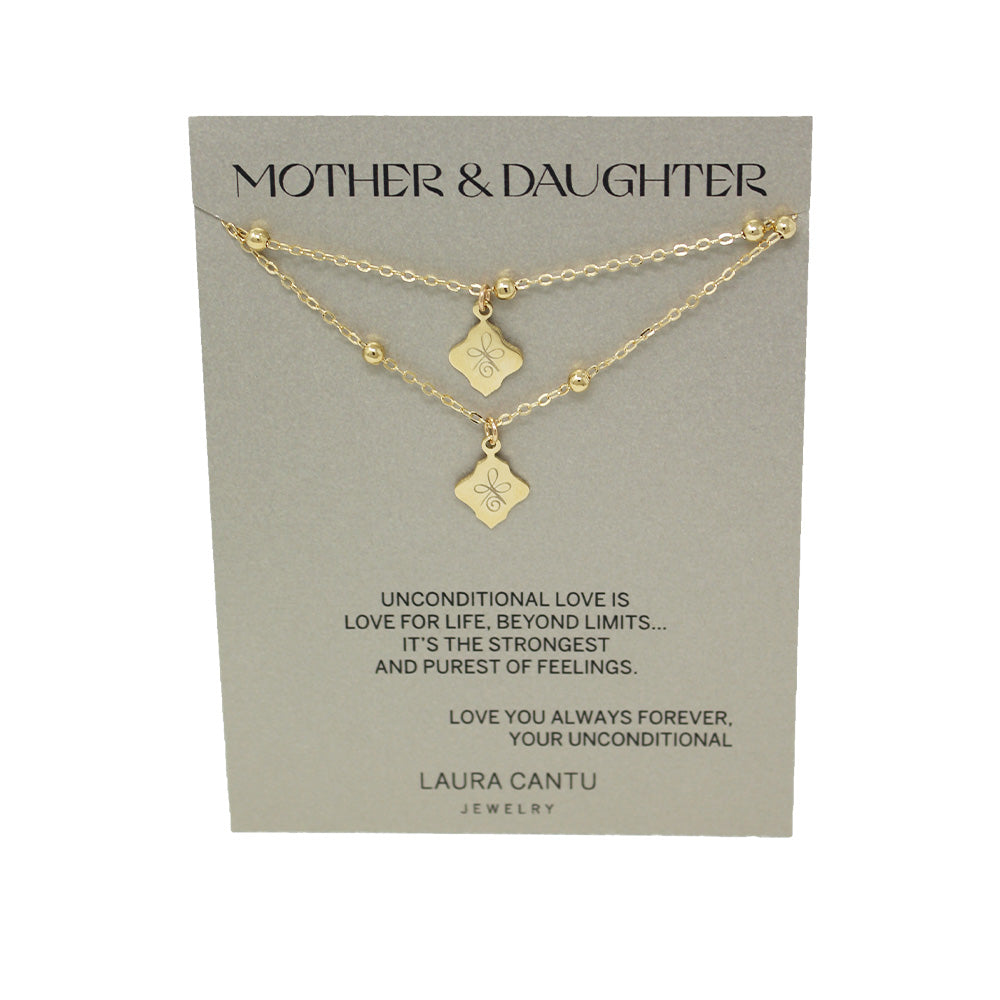 Unconditional Love Mom & Daughter Necklace (Set de 2 piezas)