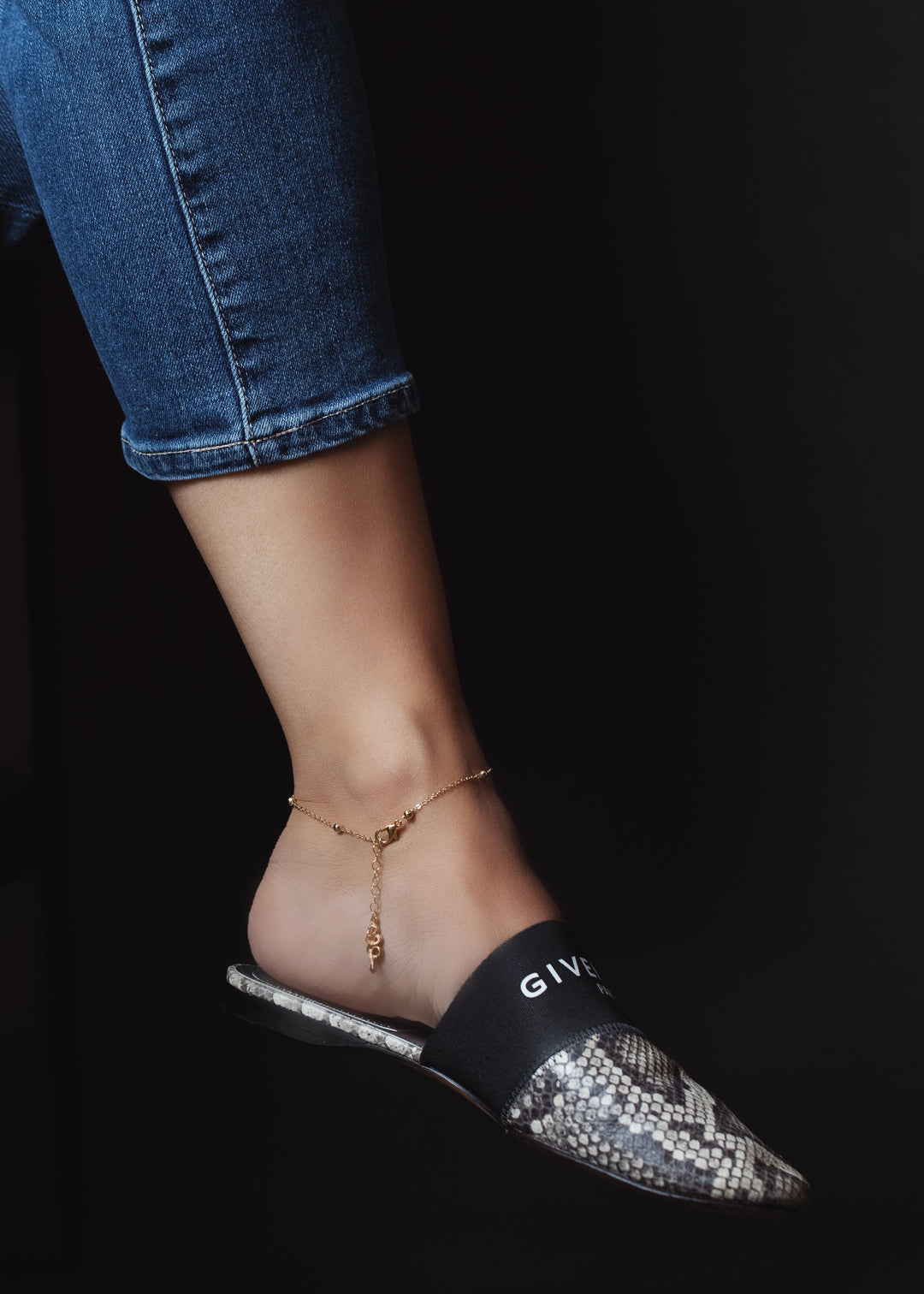 Ball and Chain Anklet - LAURA CANTU JEWELRY