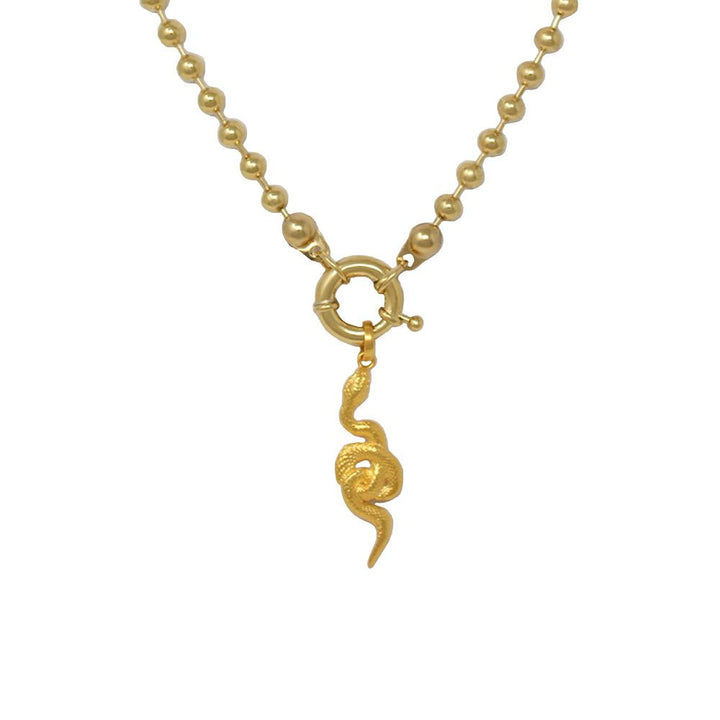 Ball & Chain Snake Necklace - LAURA CANTU JEWELRY