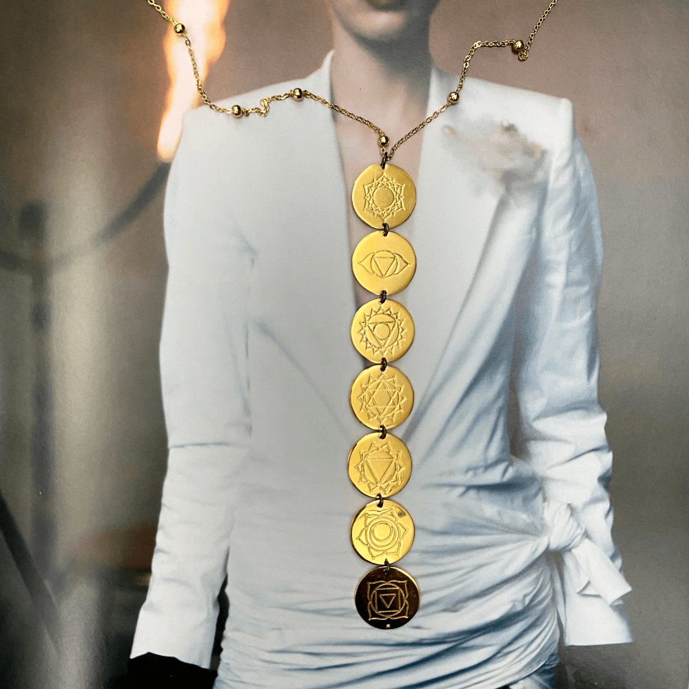 Big Coin Chakra necklace - LAURA CANTU JEWELRY