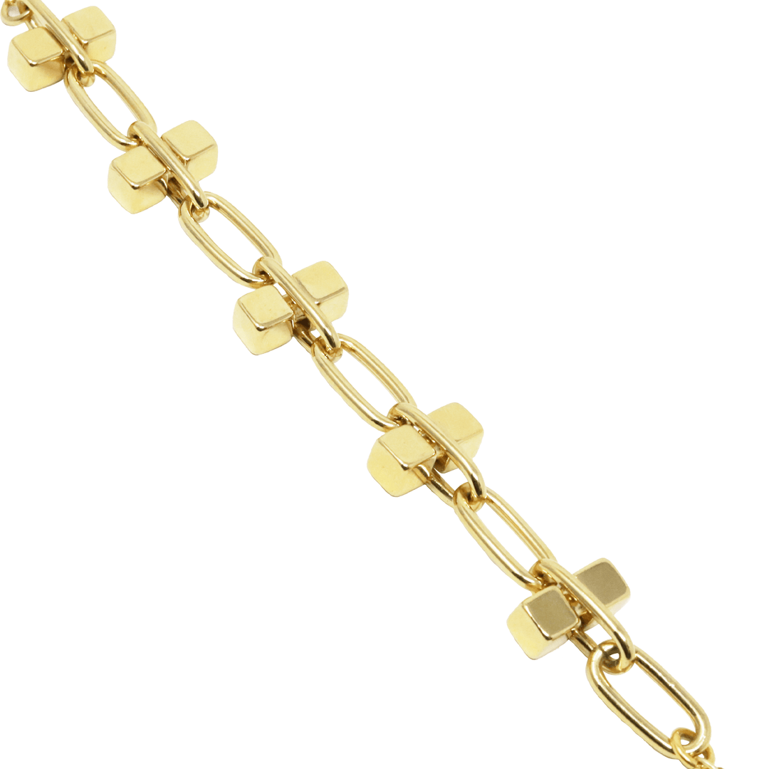 Chain Cubes Bracelet - LAURA CANTU JEWELRY