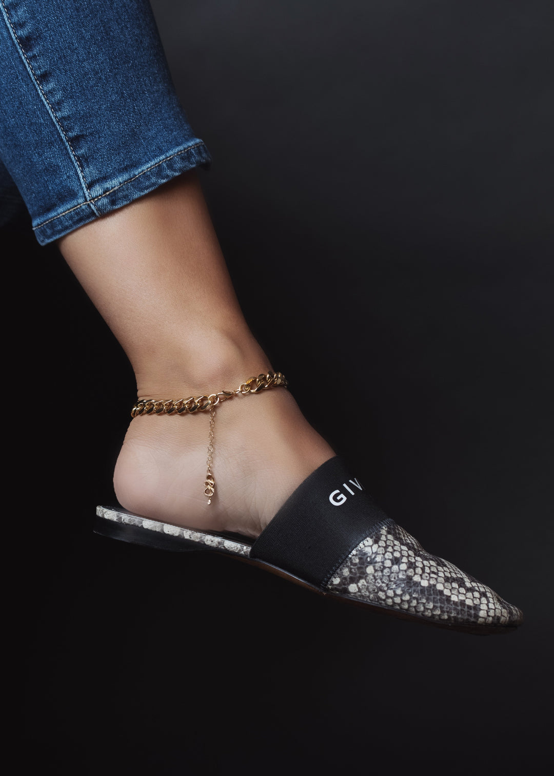 Gold Chain Anklet - LAURA CANTU JEWELRY