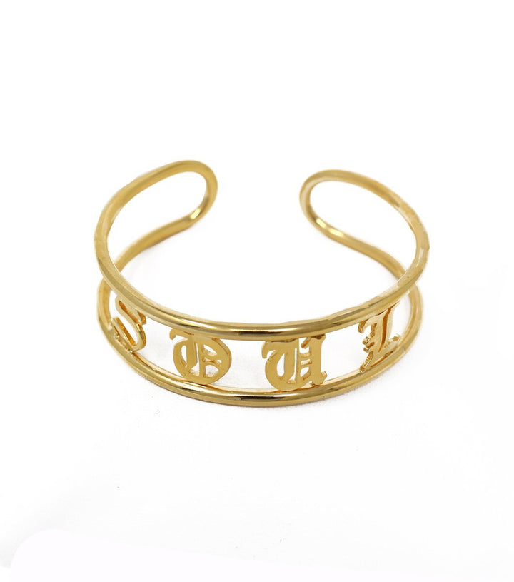 Gothic letters bracelet - Laura Cantu Jewelry - Mx