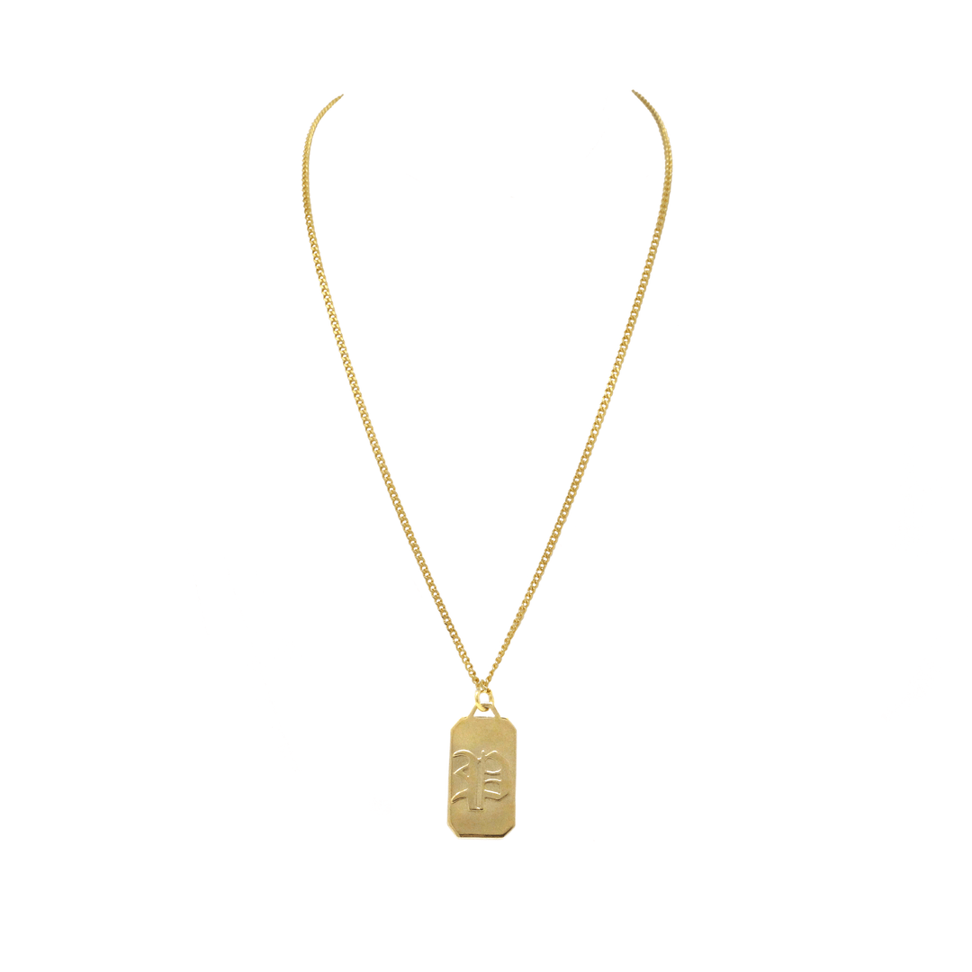 Initial Tag Necklace - LAURA CANTU JEWELRY